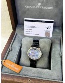 GIRARD-PERREGAUX YEAR 2018 CAT’S EYE BLUE START DIAMONDS MOTHER OF PEARL 18K 750 WHITE GOLD MOON FACE 35MM AUTOMATIC WATCH