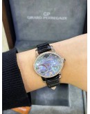 GIRARD-PERREGAUX YEAR 2018 CAT’S EYE BLUE START DIAMONDS MOTHER OF PEARL 18K 750 WHITE GOLD MOON FACE 35MM AUTOMATIC WATCH