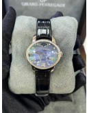 GIRARD-PERREGAUX YEAR 2018 CAT’S EYE BLUE START DIAMONDS MOTHER OF PEARL 18K 750 WHITE GOLD MOON FACE 35MM AUTOMATIC WATCH