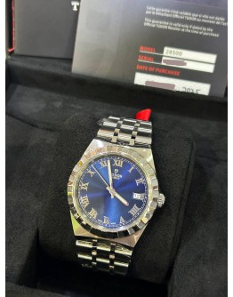 TUDOR ROYAL REF 28500 BLUE DIAL ROMAN NUMBERALS 38MM AUTOMATIC WATCH