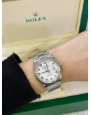ROLEX DATEJUST 36 REF 16220 WHITE DIAL ROMAN NUMBERALS 36MM AUTOMATIC WATCH