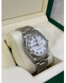 ROLEX DATEJUST 36 REF 16220 WHITE DIAL ROMAN NUMBERALS 36MM AUTOMATIC WATCH