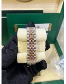 ROLEX DATEJUST 31 REF 278381RBR HALF 18K 750 EVEROSE GOLD BROWN & DIAMONDS DIAL WITH DIAMONDS BEZEL 31MM AUTOMATIC WATCH