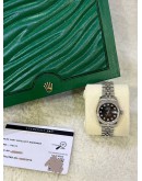 ROLEX LADY DATEJUST REF 179174 JUBILEE BLACK DIAMOND DIAL 26MM AUTOMATIC WATCH