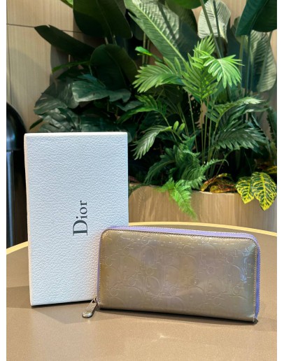 CHRISTIAN DIOR LONG WALLET IN PATENT LEATHER