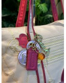 COACH TOTE BAG IN PINK & WHITE WITH HEART PATTERN
