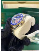 ROLEX SUBMARINER DATE HALF 18K 750 YELLOW GOLD REF 126613LB BLUE DIAL  41MM AUTOMATIC WATCH