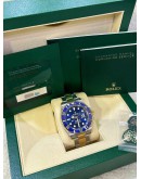 ROLEX SUBMARINER DATE HALF 18K 750 YELLOW GOLD REF 126613LB BLUE DIAL  41MM AUTOMATIC WATCH