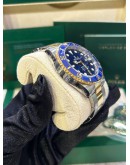 ROLEX SUBMARINER DATE HALF 18K 750 YELLOW GOLD REF 126613LB BLUE DIAL  41MM AUTOMATIC WATCH