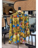 VERSACE JEANS COUTURE MENS TROPICAL L PRINT LONG SLEEVE SHIRT
