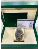 ROLEX DATEJUST 41 REF 126300 JUBILEE RARE GREEN ROMAN NUMBERALS DIAL 41MM AUTOMATIC WATCH