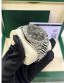 ROLEX DATEJUST 41 REF 126300 JUBILEE RARE GREEN ROMAN NUMBERALS DIAL 41MM AUTOMATIC WATCH