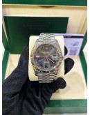 ROLEX DATEJUST 41 REF 126300 JUBILEE RARE GREEN ROMAN NUMBERALS DIAL 41MM AUTOMATIC WATCH