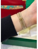 ROLEX LADY DATEJUST FULL 18K 750 YELLOW GOLD REF 70178 DIAMONDS & GOLD DIAL 26MM AUTOMATIC WATCH