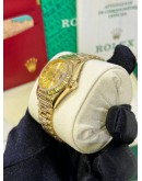 ROLEX LADY DATEJUST FULL 18K 750 YELLOW GOLD REF 70178 DIAMONDS & GOLD DIAL 26MM AUTOMATIC WATCH