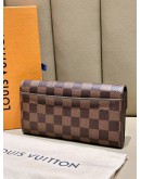 LOUIS VUITTON SARAH ENVELOPE LONG WALLET IN DAMIER EBENE CANVAS