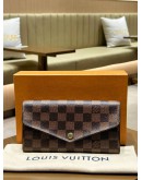 LOUIS VUITTON SARAH ENVELOPE LONG WALLET IN DAMIER EBENE CANVAS