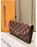 LOUIS VUITTON SARAH ENVELOPE LONG WALLET IN DAMIER EBENE CANVAS