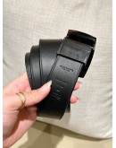 COACH REVERSIBLE BELT IN ALL BLACK IMPRINTED CC LEATHER