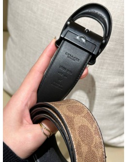 COACH REVERSIBLE BELT IN SIGNATURE CC CANVAS & LEATHER
