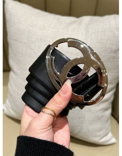 CHANEL BELT IN BLACK LEATHER