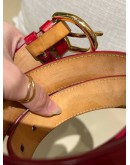 LOUIS VUITTON BELT IN RED PATENT LEATHER