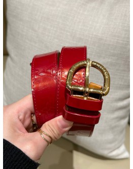 LOUIS VUITTON BELT IN RED PATENT LEATHER