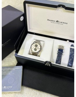 MAURICE LACROIX PONTOS S CHRONOGRAPH REF PT6038 SSL2H-130-A PANDA DIAL 43MM AUTOMATIC WATCH