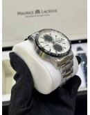 MAURICE LACROIX PONTOS S CHRONOGRAPH REF PT6038 SSL2H-130-A PANDA DIAL 43MM AUTOMATIC WATCH