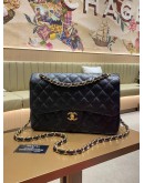 CHANEL JUMBO CLASSIC DOUBLE FLAP BLACK CAVIAR LEATHER GHW