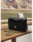 CHANEL JUMBO CLASSIC DOUBLE FLAP BLACK CAVIAR LEATHER GHW