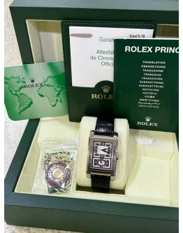 ROLEX CELLINI PRINCE REF 5443/9 18K 750 WHITE GOLD 28MM X 47MM MANUAL WINDING WATCH