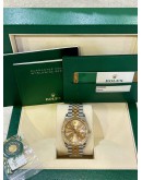 ROLEX DATEJUST JUBILEE 36 REF 126233 HALF 18K 750 YELLOW GOLD CHAMPAGNE DIAL 36MM AUTOMATIC WATCH