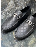 LOUIS VUITTON MONTE CARLO MOCCASINS IN DAMIER GRAPHITE