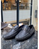 LOUIS VUITTON MONTE CARLO MOCCASINS IN DAMIER GRAPHITE