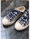 CHRISTIAN DIOR WALK’N’DIOR SNEAKERS IN BLUE DIOR OBLIQUE EMBROIDERED CANVAS