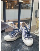 CHRISTIAN DIOR WALK’N’DIOR SNEAKERS IN BLUE DIOR OBLIQUE EMBROIDERED CANVAS