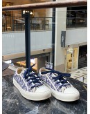 CHRISTIAN DIOR WALK’N’DIOR SNEAKERS IN BLUE DIOR OBLIQUE EMBROIDERED CANVAS