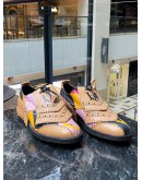CHRISTIAN DIOR LIMITED EDITION MULTI-ABSTRACT FRINGE GOLD SHOES