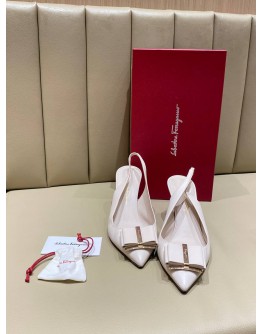 SALVATORE FERRAGAMO VARA BOW SLINGBACK PUMPS.