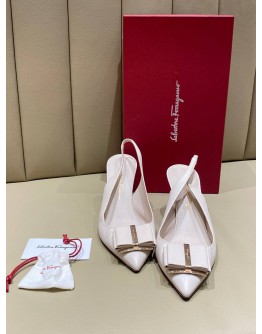 SALVATORE FERRAGAMO VARA BOW SLINGBACK PUMPS.