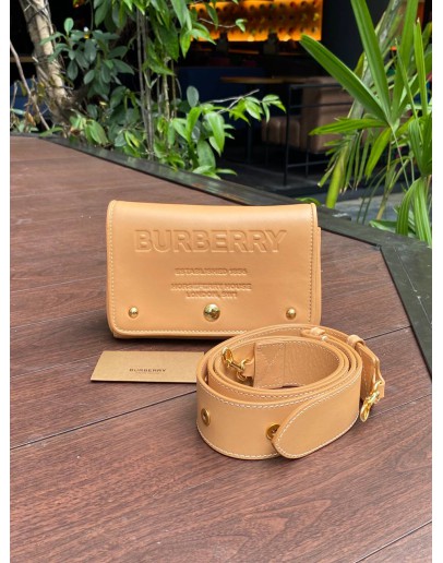 BURBERRY DEBOSSED HORSEFERRY CROSSBODY BAG