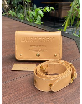 BURBERRY DEBOSSED HORSEFERRY CROSSBODY BAG