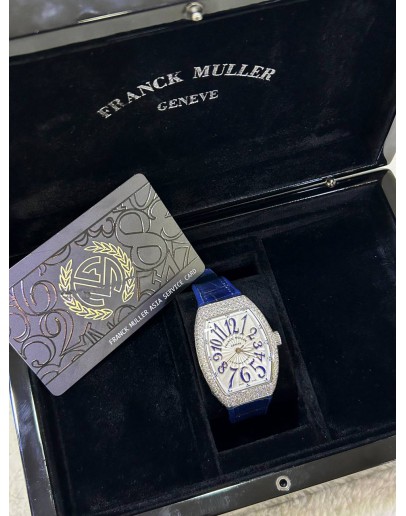 FRANCK MULLER VANGUARD REF V32SC FACTORY DIAMONDS 32MM AUTOMATIC WATCH