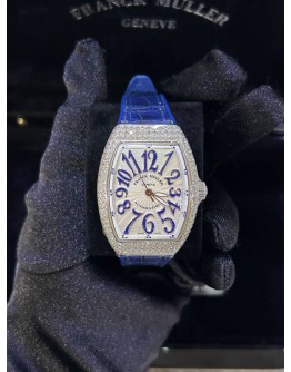 FRANCK MULLER VANGUARD REF V32SC FACTORY DIAMONDS 32MM AUTOMATIC WATCH