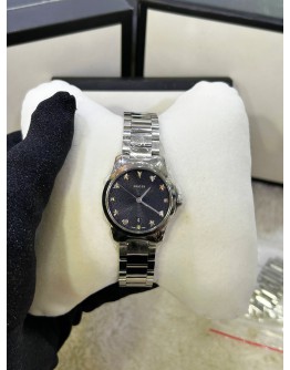 GUCCI G-TIMELESS LADY REF YA126573 BLACK DIAL 29MM QUARTZ WATCH