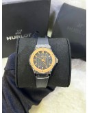 HUBLOT CLASSIC FUSION LADY 18K 750 ROSE GOLD CERAMIC 33MM QUARTZ WATCH
