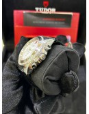 TUDOR CLASSIC FACTORY DIAMOND PANDA DIAL REF 20310 41MM AUTOMATIC WATCH