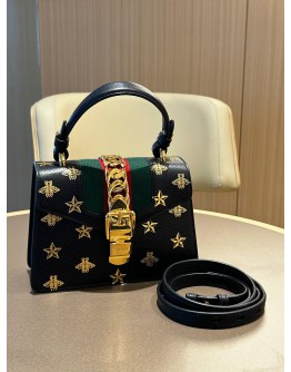 GUCCI SYLVIE BEE STAR TOP HANDLE HANDBAG