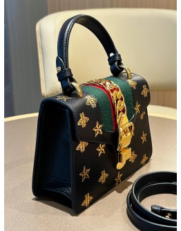 GUCCI SYLVIE BEE STAR TOP HANDLE HANDBAG